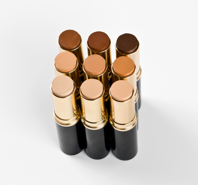 Nude Skin Tone (Shades #110N-#200C, Full Coverage) Cream Base with Brazilian Cupuacu Butter - Hard (For Stick)